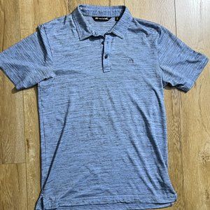 Travis Mathews Golf Polo - Heather Blue SZ Large